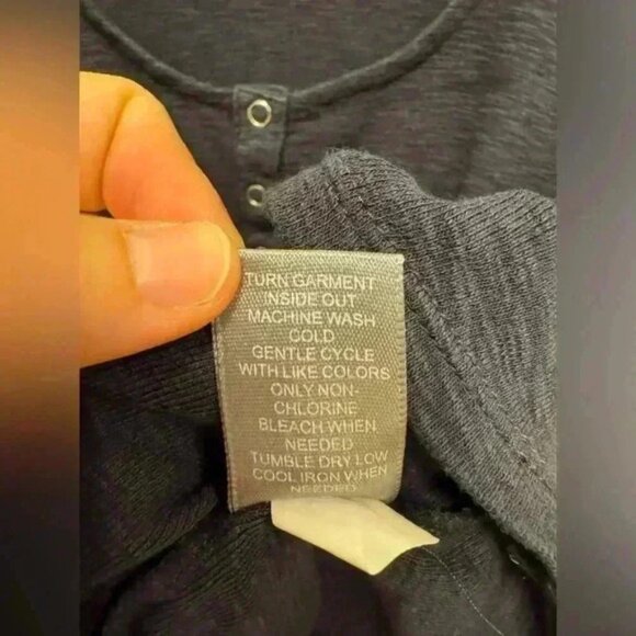 Marled essentials navy blue tank top size medium cotton blend pullover - Picture 5 of 10